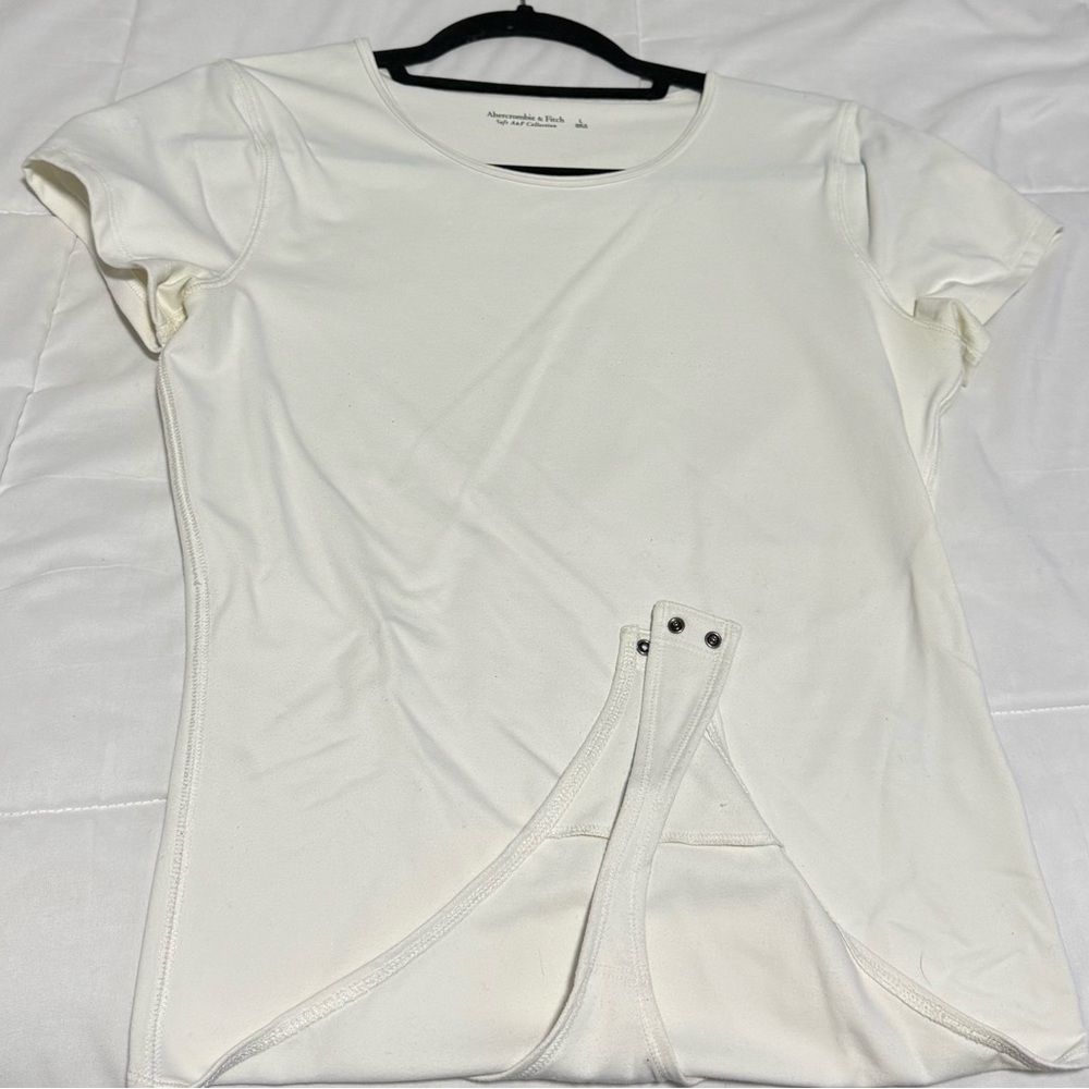 Abercrombie & Fitch Cream Bodysuit Top
